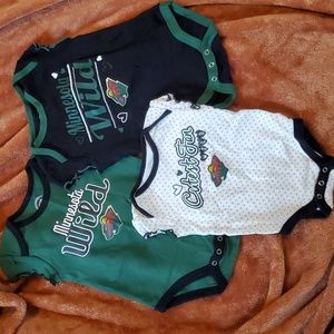 Baby Minnesota Wild onesies